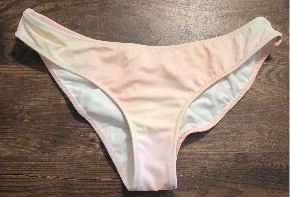Victoria's Secret Pastel Tie Dye Pink Purple Yellow Bikini Bottoms Size Small